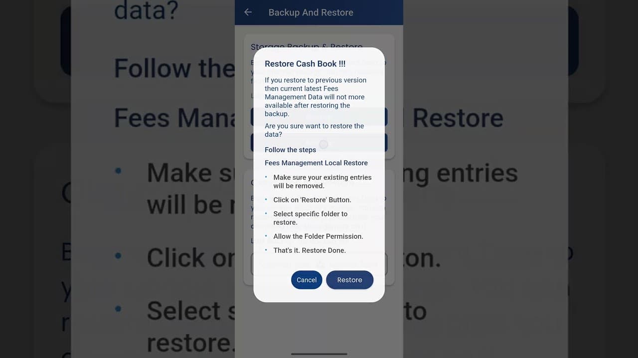Batch Restore